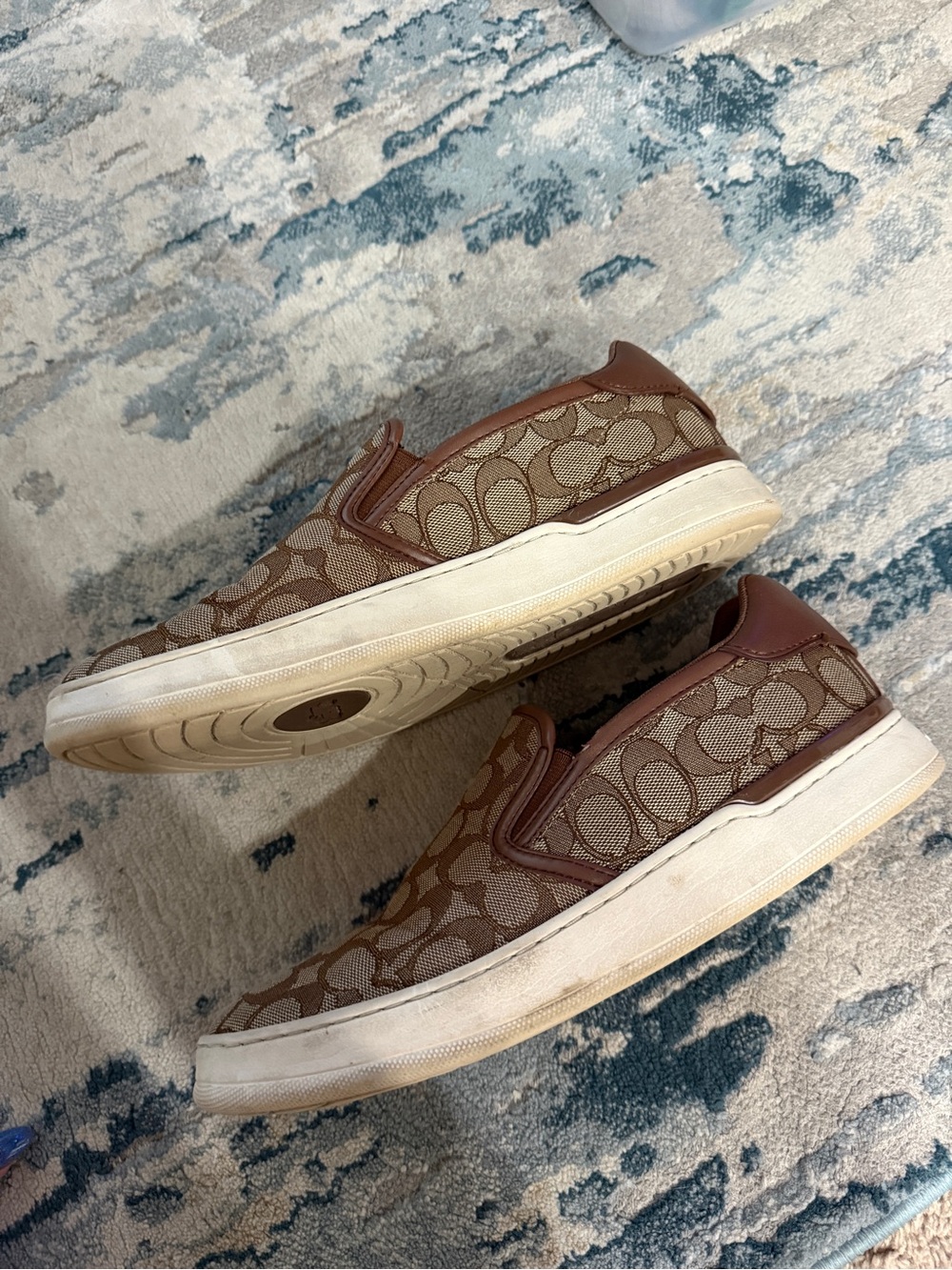 Coach Tan Signature Canvas Slip-On Sneakers - Picture 5 of 5